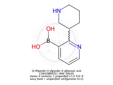 Chemical structure of (2-(Piperidin-3-yl)pyridin-3-yl)boronic acid