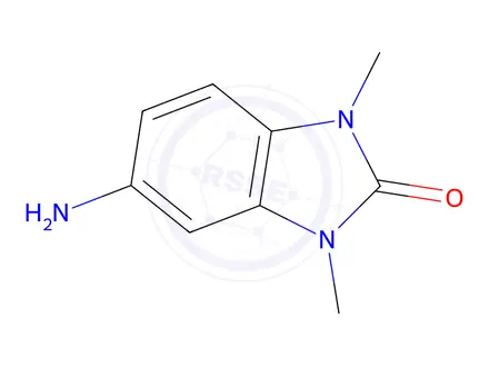 Chemical structure of 5-amino-1,3-dimethyl-2,3-dihydro-1H-1,3-benzodiazol-2-one