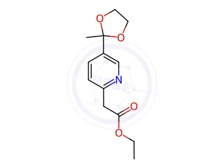 Chemical structure of Ethyl 2-[5-(2-Methyl-1,3-dioxolan-2-yl)-2-pyridyl]acetate