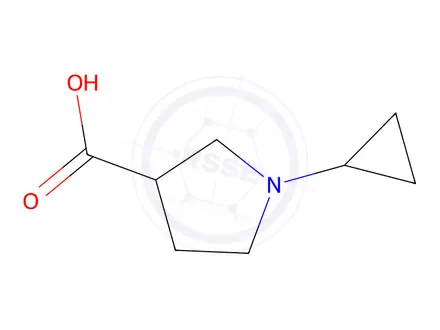 Chemical structure of 1-Cyclopropylpyrrolidine-3-carboxylic acid