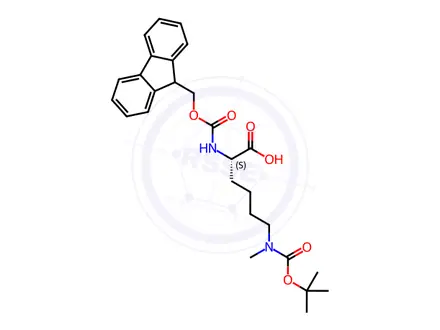Chemical structure of Fmoc-Lys(Me,Boc)-OH