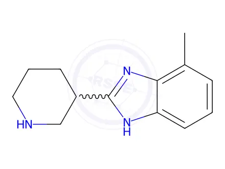 Chemical structure of 4-Methyl-2-piperidin-3-yl-1H-benzimidazole Dihydrochloride