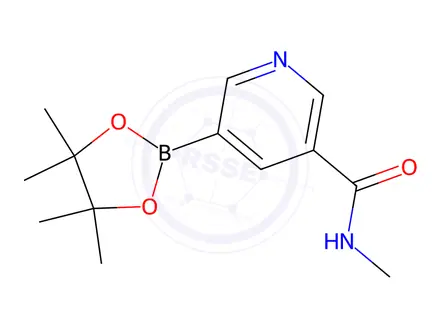 Chemical structure of n-Methyl-5-(4,4,5,5-tetramethyl-1,3,2-dioxaborolan-2-yl)nicotinamide