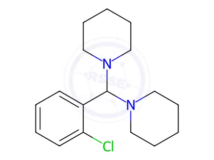 Chemical structure of 1,1'-(2-Chlorobenzylidene)bispiperidine