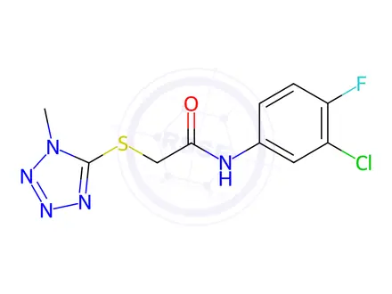 Chemical structure of n-(3-Chloro-4-fluorophenyl)-2-((1-methyl-1h-tetrazol-5-yl)thio)acetamide