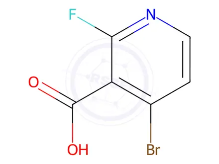Chemical structure of 4-Bromo-2-fluoronicotinic acid