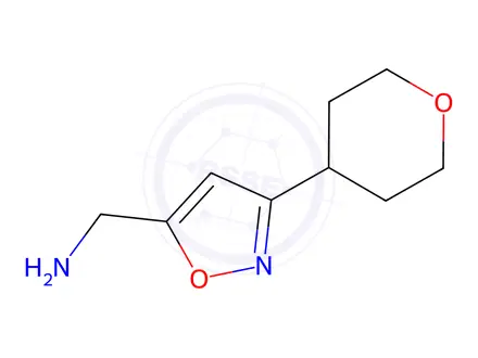 Chemical structure of 1-[3-(oxan-4-yl)-1,2-oxazol-5-yl]methanamine
