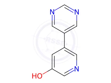 Chemical structure of 5-(Pyrimidin-5-yl)pyridin-3-ol
