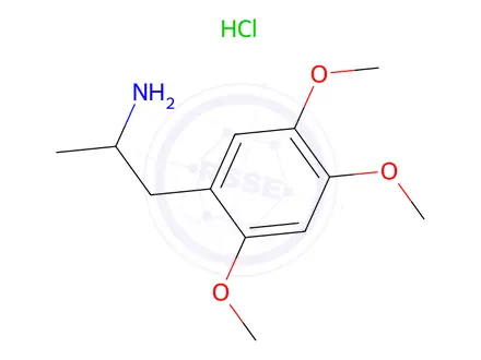 Chemical structure of 2,4,5-Trimethoxyamphetamine HCl