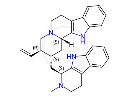 Chemical structure of 18,19-Didehydro-16-[(1S)-2,3,4,9-tetrahydro-2-methyl-1H-pyrido[3,4-b]indol-1-yl]-17-norcorynan