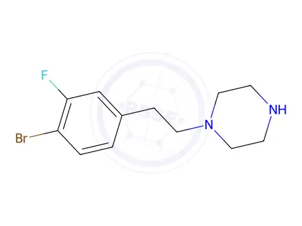 Chemical structure of 1-[2-(4-Bromo-3-fluorophenyl)ethyl]piperazine