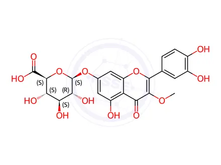 Chemical structure of Quercetin 3-Methyl Ether 7-Glucuronide