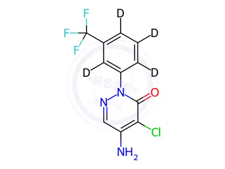 Chemical structure of Desmethyl Norflurazon-d4