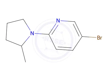 Chemical structure of 5-Bromo-2-(2-methylpyrrolidin-1-yl)pyridine