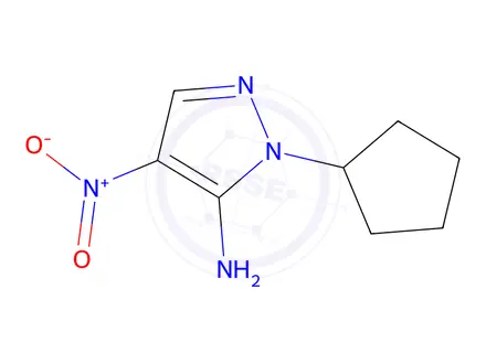 Chemical structure of 1-Cyclopentyl-4-nitro-1H-pyrazol-5-amine