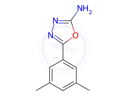Chemical structure of 5-(3,5-Dimethylphenyl)-1,3,4-oxadiazol-2-amine