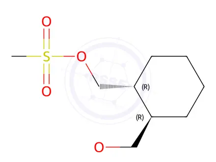 Chemical structure of (R,R)-1,2-bis(methanesulfonyloxymethyl)cyclohexane