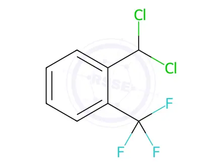 Chemical structure of 2-(TRIFLUOROMETHYL)BENZAL CHLORIDE