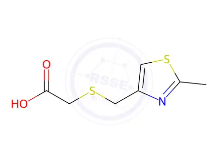 Chemical structure of {[(2-Methyl-1,3-thiazol-4-yl)methyl]thio}acetic acid