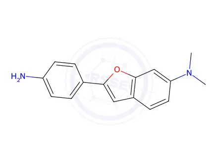 Chemical structure of 2-(4-Aminophenyl)-N,N-dimethylbenzofuran-6-amine