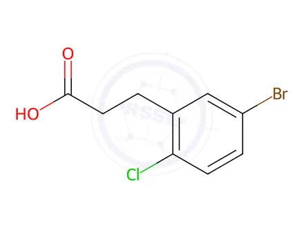 Chemical structure of 3-(5-Bromo-2-chloro-phenyl)-propionic acid