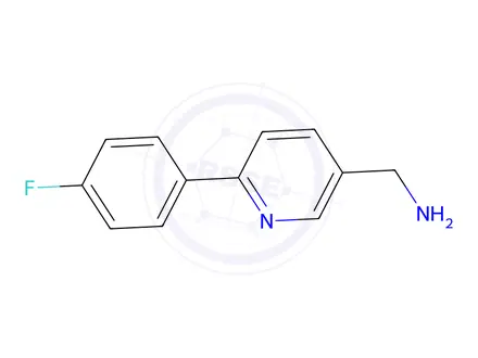 Chemical structure of (6-(4-fluorophenyl)pyridin-3-yl)methanamine