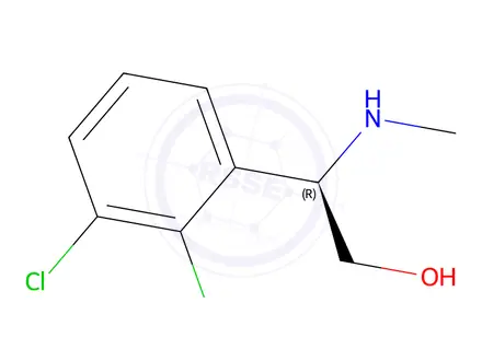 Chemical structure of (R)-2-(2,3-dichlorophenyl)-2-(methylamino)ethan-1-ol