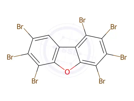 Chemical structure of 1,2,3,4,6,7,8-Heptabromodibenzofuran