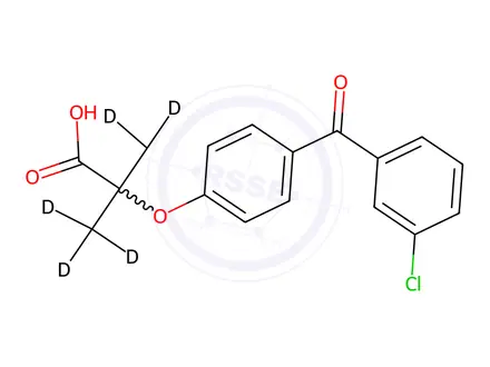 Chemical structure of 3-Chloro Fenofibric Acid-d6