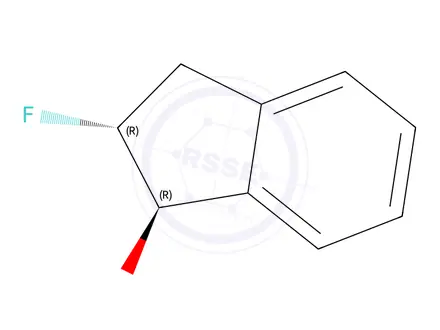Chemical structure of 1H-Inden-1-ol,2-fluoro-2,3-dihydro-,trans-(9CI)