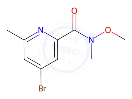 Chemical structure of 4-Bromo-N-methoxy-N,6-dimethylpicolinamide