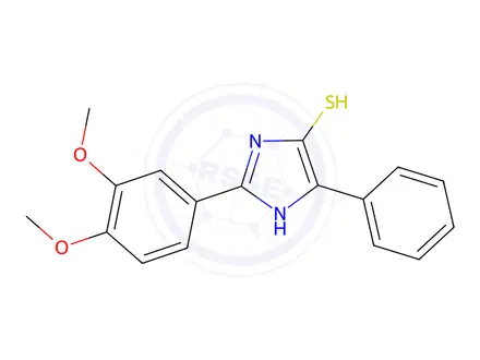 Chemical structure of 2-(3,4-Dimethoxyphenyl)-4-phenyl-1H-imidazole-5-thiol