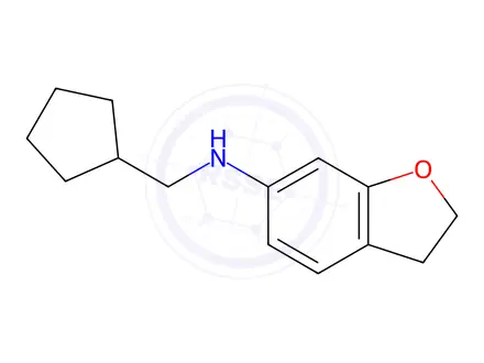Chemical structure of N-(Cyclopentylmethyl)-2,3-dihydrobenzofuran-6-amine