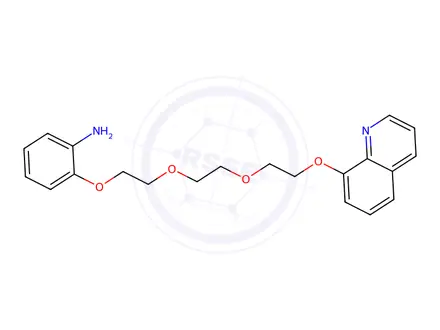 Chemical structure of 2-(2-(2-(2-(Quinolin-8-yloxy)ethoxy)ethoxy)ethoxy)aniline