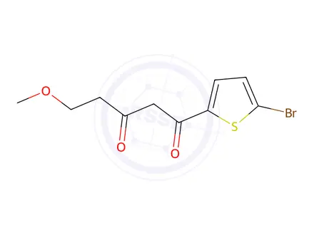 Chemical structure of 1-(5-Bromothiophen-2-yl)-5-methoxypentane-1,3-dione