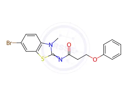 Chemical structure of N-(6-Bromo-3-methylbenzo[d]thiazol-2(3H)-ylidene)-3-phenoxypropanamide