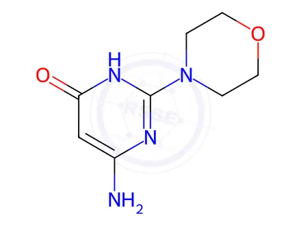 Chemical structure of 6-Amino-2-morpholin-4-ylpyrimidin-4(3H)-one