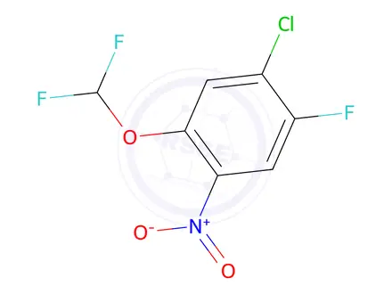 Chemical structure of 1-Chloro-5-(difluoromethoxy)-2-fluoro-4-nitro-benzene 1417566-91-6