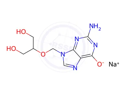Chemical structure of Ganciclovir Sodium