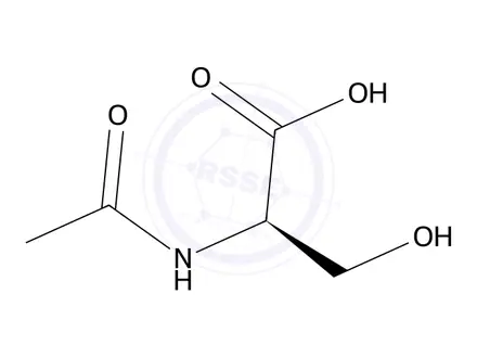 Chemical structure of N-acetyl-D-serine