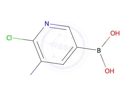 Chemical structure of (5-Amino-6-chloropyridin-3-yl)boronic acid