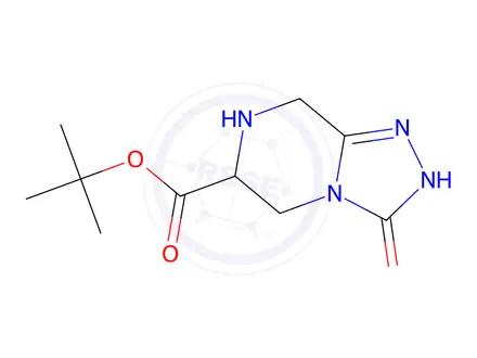 Chemical structure of Tert-butyl 3-Oxo-2H,3H,5H,6H,7H,8H-[1,2,4]triazolo[4,3-a]piperazine-6-carboxylate