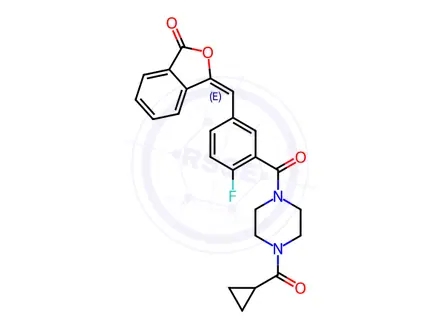 Chemical structure of Olaparib Impurity 15 (E-Isomer)