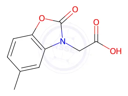 Chemical structure of (5-Methyl-2-oxo-benzooxazol-3-yl)-acetic acid