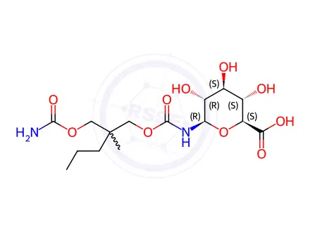 Chemical structure of Meprobamate-beta-D-Glucuronide