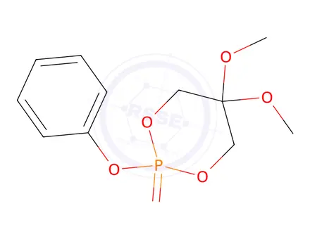 Chemical structure of 5,5-Dimethoxy-2-phenoxy-1,3,2-dioxaphosphorinane 2-Oxide