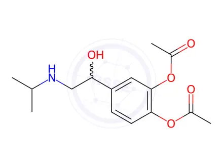 Chemical structure of 3-O,4-O-diacetylisoproterenol