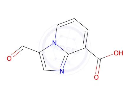 Chemical structure of 3-Formylimidazo[1,2-a]pyridine-8-carboxylic acid