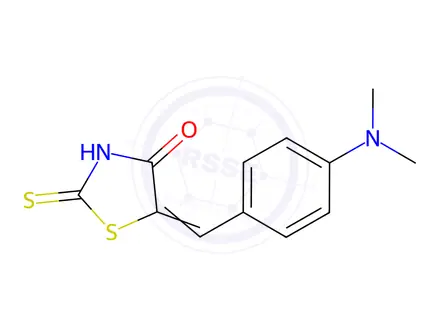 Chemical structure of (5E)-5-[4-(Dimethylamino)benzylidene]-2-mercapto-1,3-thiazol-4(5H)-one