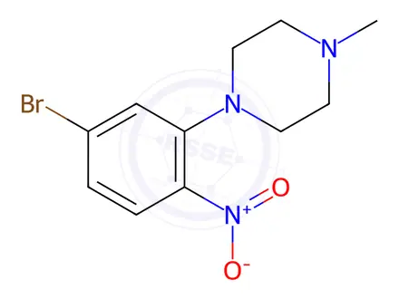 Chemical structure of Piperazine, 1-(5-bromo-2-nitrophenyl)-4-methyl-